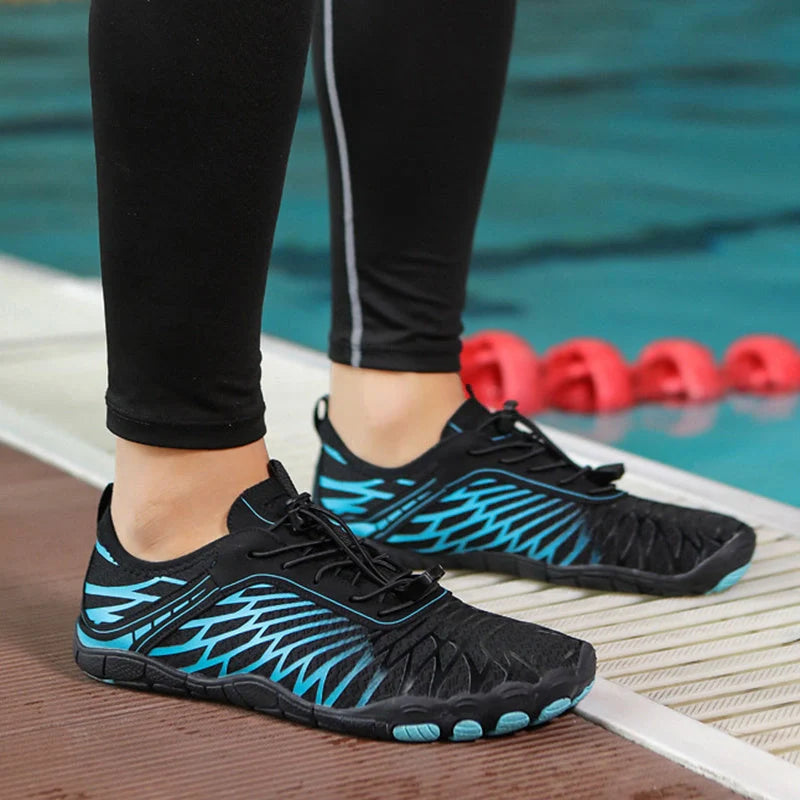Smmer Water Shoes with non-slip rubber sole and mesh upper in various colours
