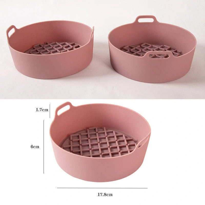 Air fryer silicone pot replacement liners in various colours and sizes