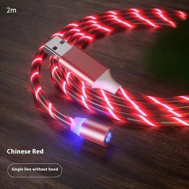 Durable magnetic charging cable with fast charging capability, compatible with multiple devices.