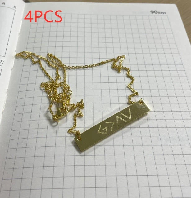 Elegant women's horizontal bar pendant necklace in gold and rose gold