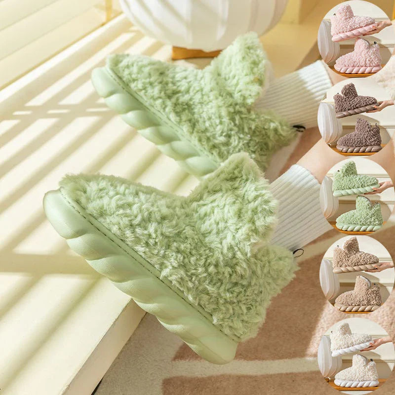 Cozy Wintertime Slippers with plush lining, waterproof heel, and variety of vibrant color options