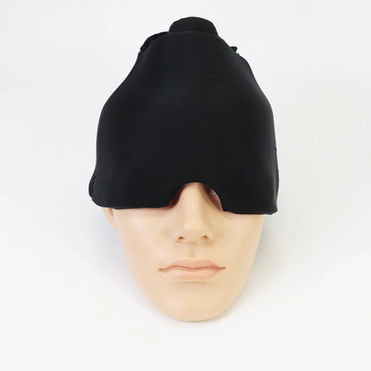 Cold Therapy Migraine Relief Hat with elastic compression for 360° coverage