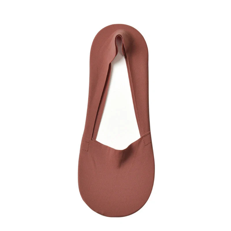 Silicone Non-Slip Shallow Boat Socks for Ladies in various colors, including black, skin, khaki, silver, and more.
