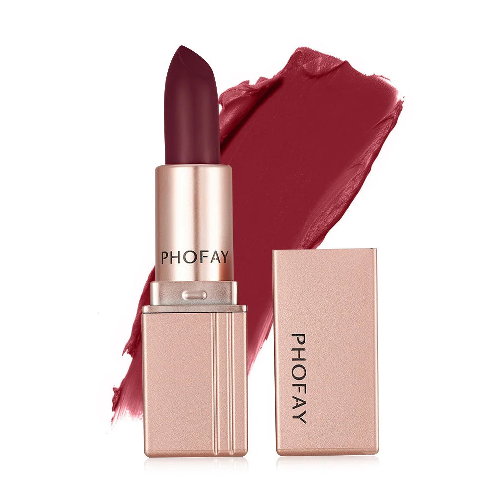 PHOFAY Matte Lipstick in various vibrant colours, long-lasting and waterproof