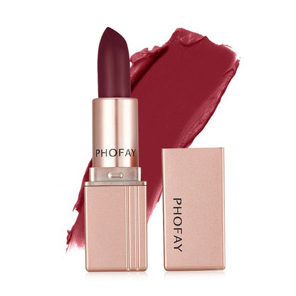 PHOFAY Matte Lipstick in various vibrant colours, long-lasting and waterproof