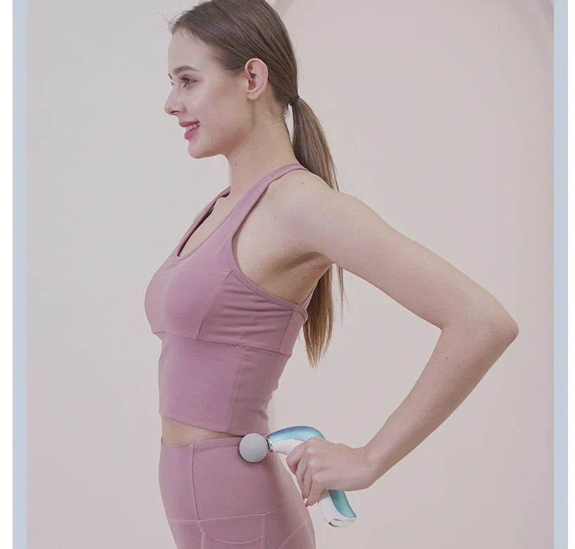 Electric Massage Gun with LCD display and three massage heads for deep tissue therapy