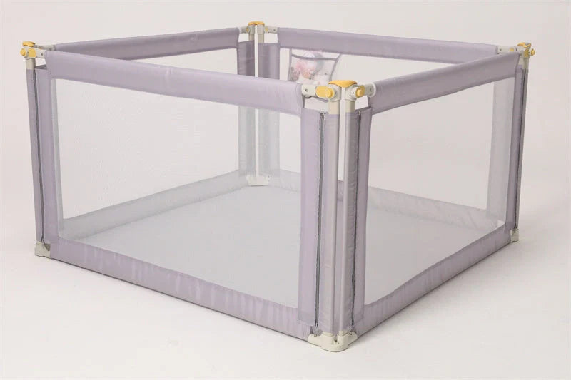 Adjustable height baby play fence with sponge padding, 120X120X68cm, grey colour