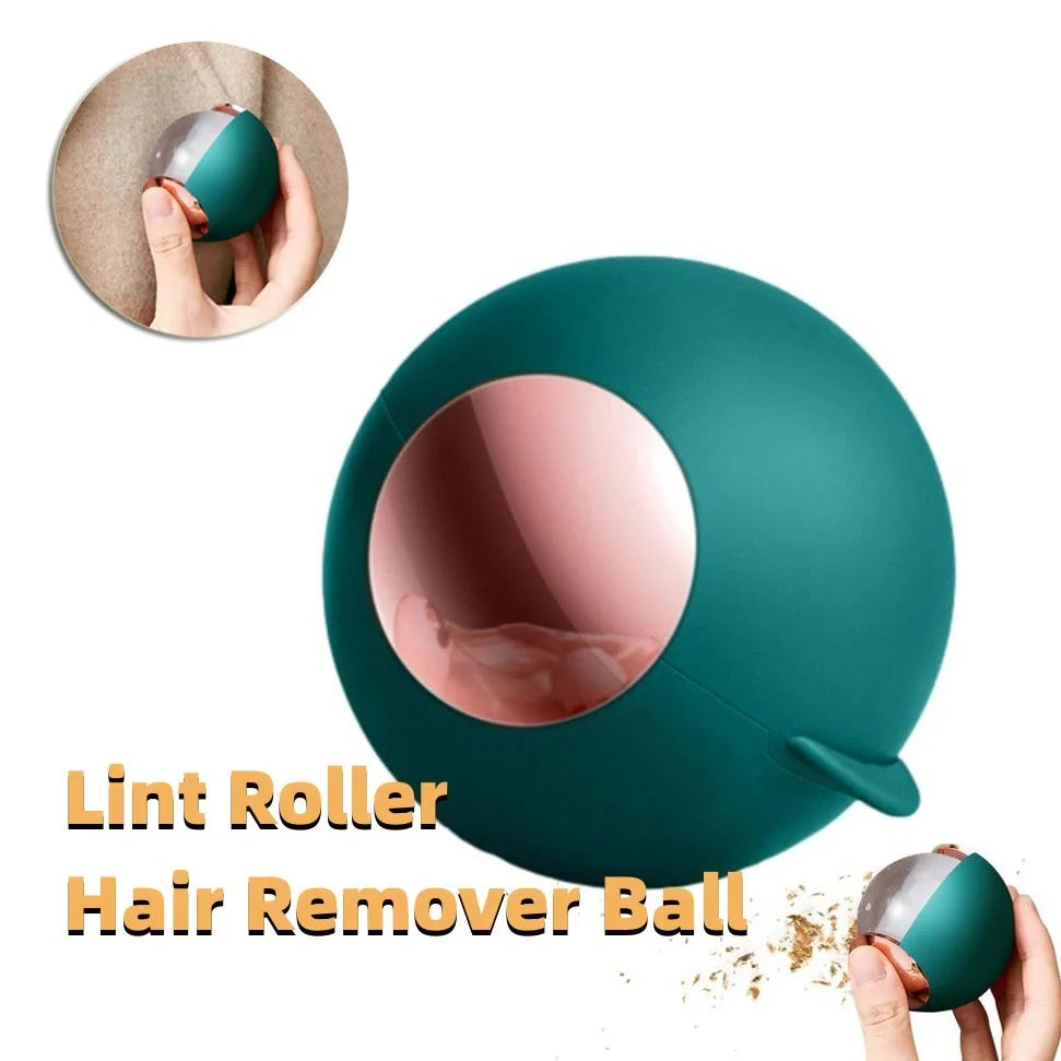 Reusable gel lint roller for pet hair in green gold