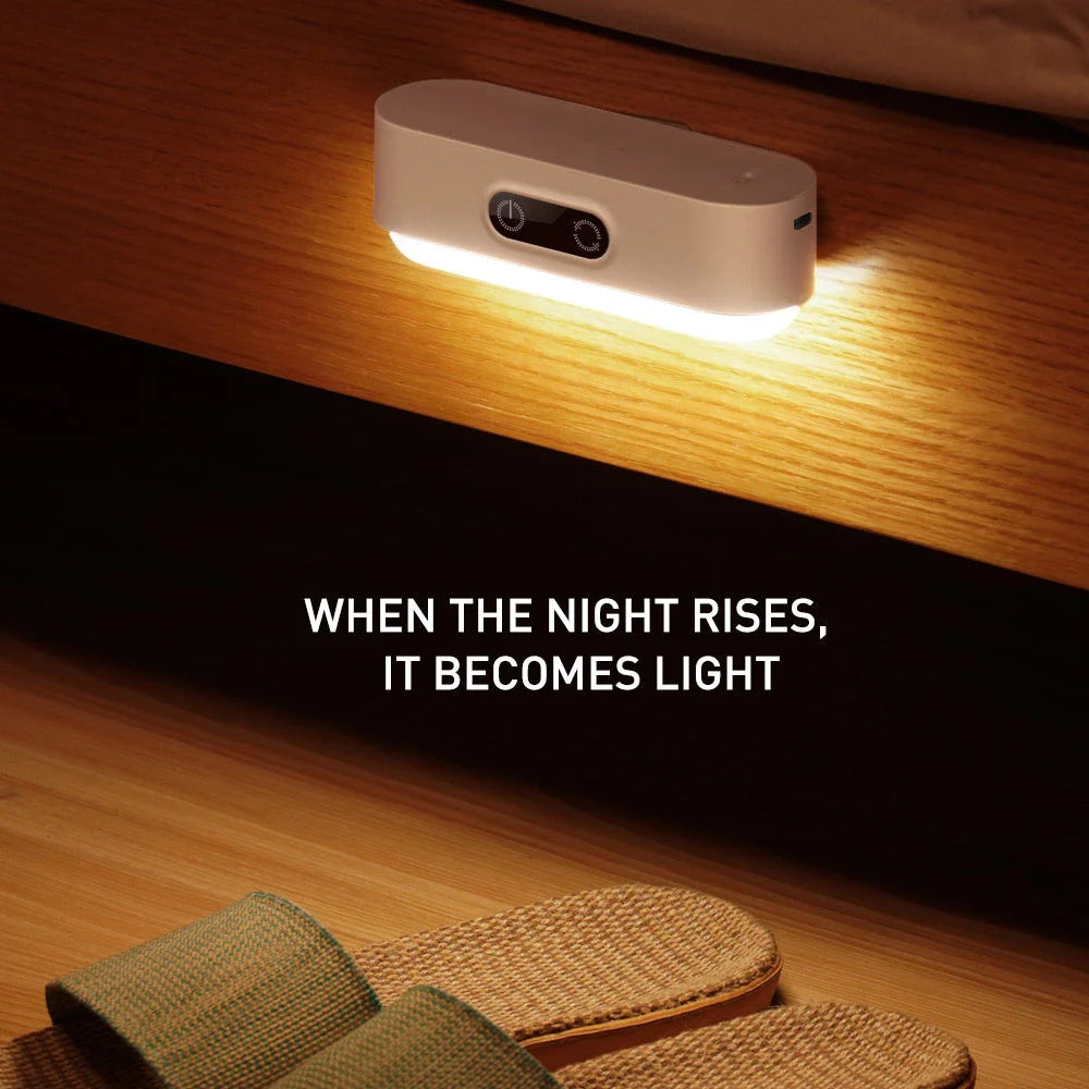 Adjustable LED desk lamp with magnetic base, rechargeable, dimmable, and 5 color temperature modes for study, cabinet, and dorm use