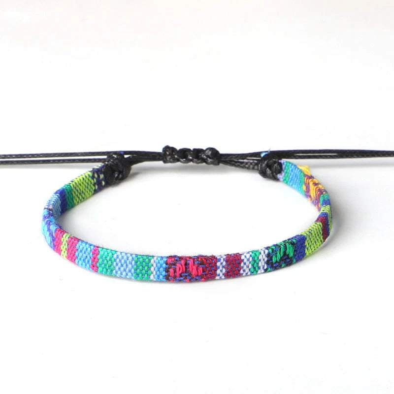 Hand Woven Rainbow Colour Anklet Bohemian Style