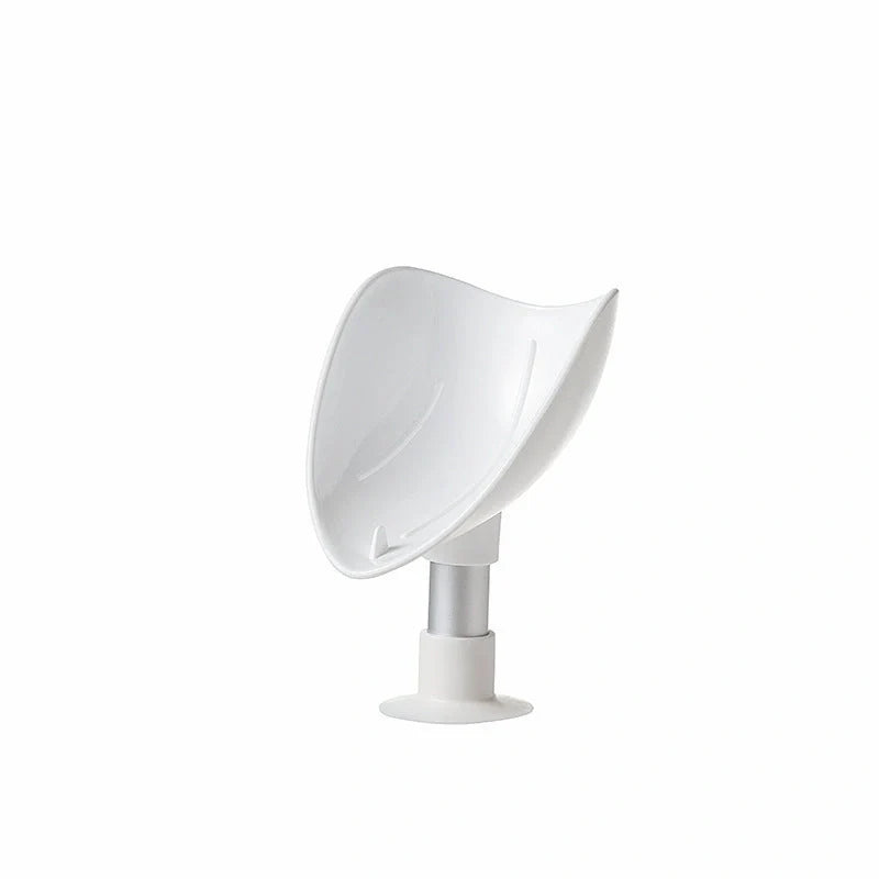Bird Soap Box with self-draining design and silicone suction cup in white, pink, green, and blue