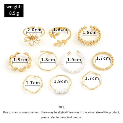 Openwork Flower Set Ring in glossy finish with unique J0656 colour