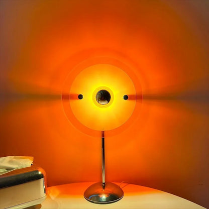 Chic and illuminating Bauhaus-inspired table lamp with cracked plexiglass shade for a mesmerising, ambient glow