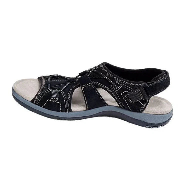 Women's Roman Wedge Sandals with Velcro fastening in various colours
