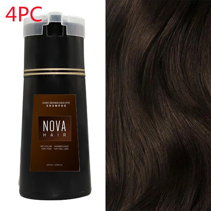3-in-1 Hair Dye Shampoo for quick grey coverage and hair nourishment