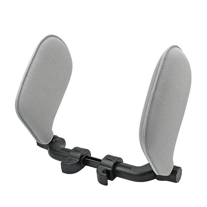 Adjustable car seat headrest pillow with memory foam for neck support during travel