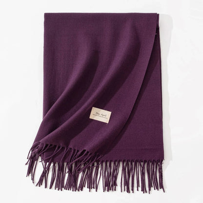 Elegant artificial cashmere scarf for women in various colors, perfect for winter warmth and style.