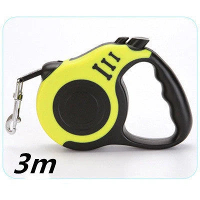 Automatic telescopic pet leash with one-handed braking and locking system, made of eco-friendly materials for safe and convenient pet walking