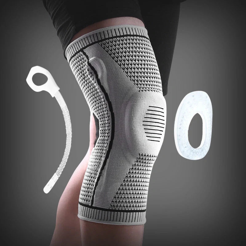 Silicone Spring Knee Pads for sports and fitness with patella protector