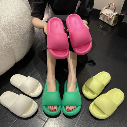 Non-slip thick bottom home sandals in various colours