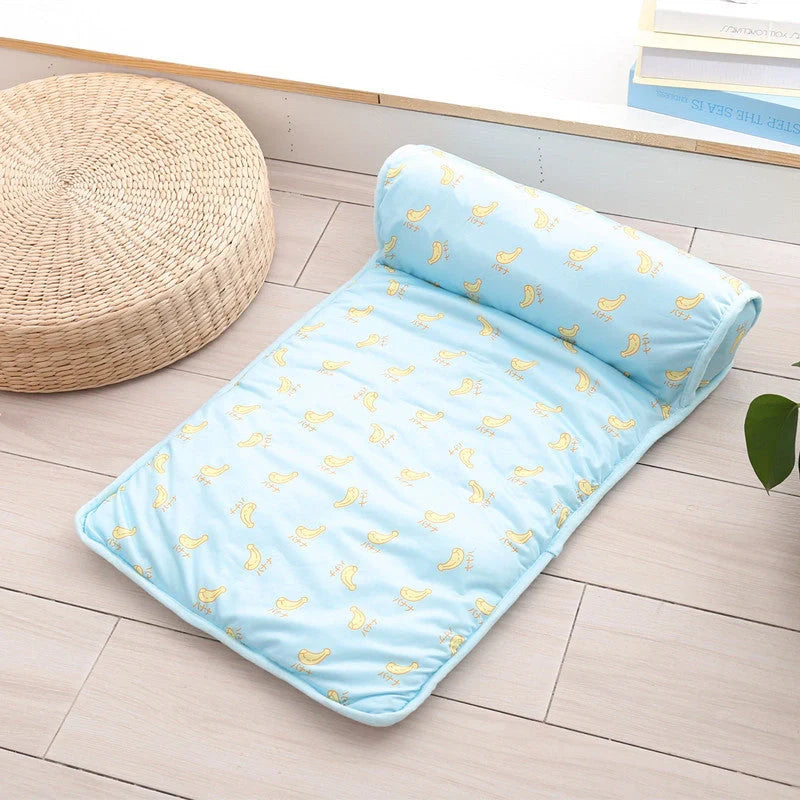 Summer Ice Silk Cool Pet Pad in various colours and sizes for pet cooling