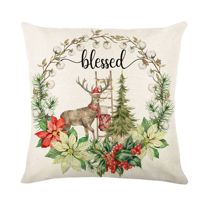 Festive Christmas pillow covers with snowflake pattern for cozy home decor
