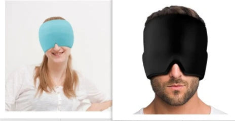 Soothing Ice Therapy Eye Mask for Headache and Migraine Relief, Flexible Gel Material, Adjustable Strap