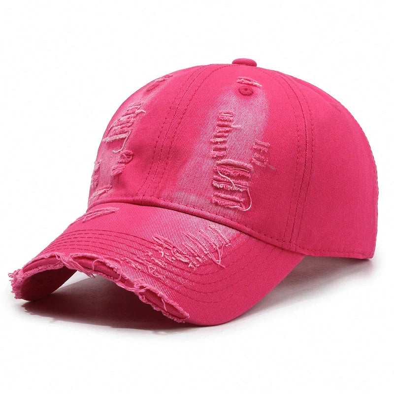 Vintage washed cotton baseball cap for men in various colours