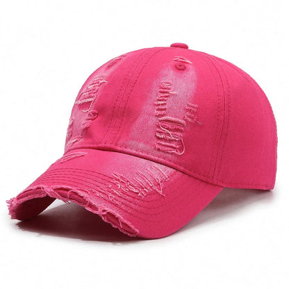Vintage washed cotton baseball cap for men in various colours