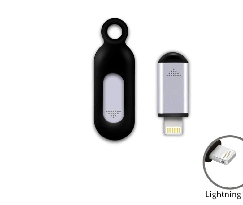 Premium aluminium infrared remote control for smartphones in black, silvery, and tarnish colours