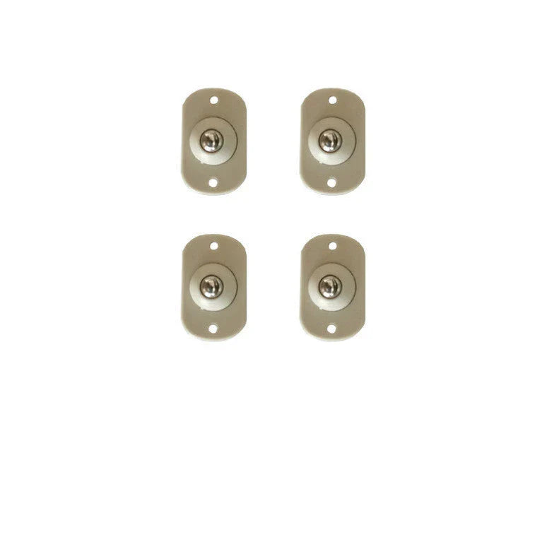 Smooth-rolling stainless steel castors with 360-degree swivel for easy mobility and silent operation