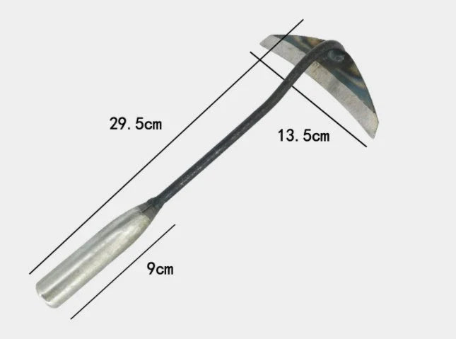 Premium manganese steel garden hoe with hollow design, versatile for weeding, soil preparation, and vegetable planting in the UK