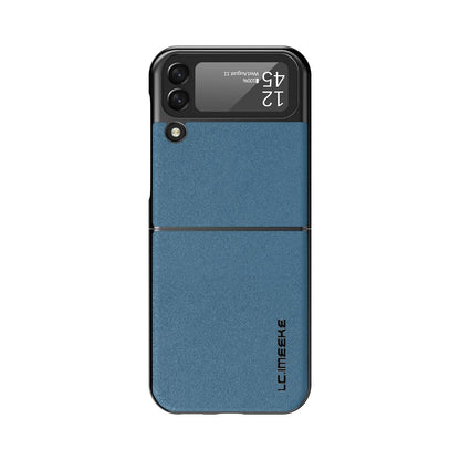 Plain Leather Phone Case for Samsung Galaxy Z Flip3 in various colours