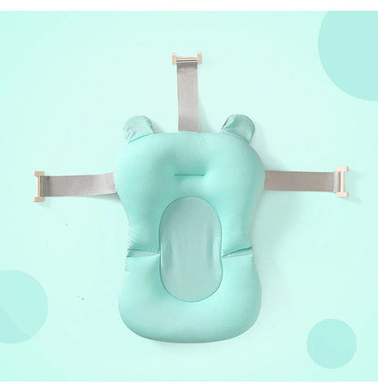 Foldable baby bath seat support mat with anti-slip design in various colours