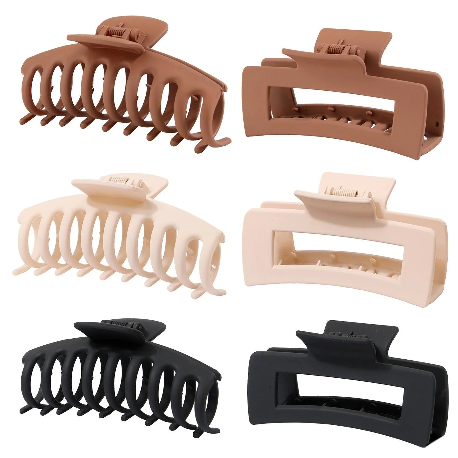 Candy-coloured plastic ponytail clip for showers and daily hair styling