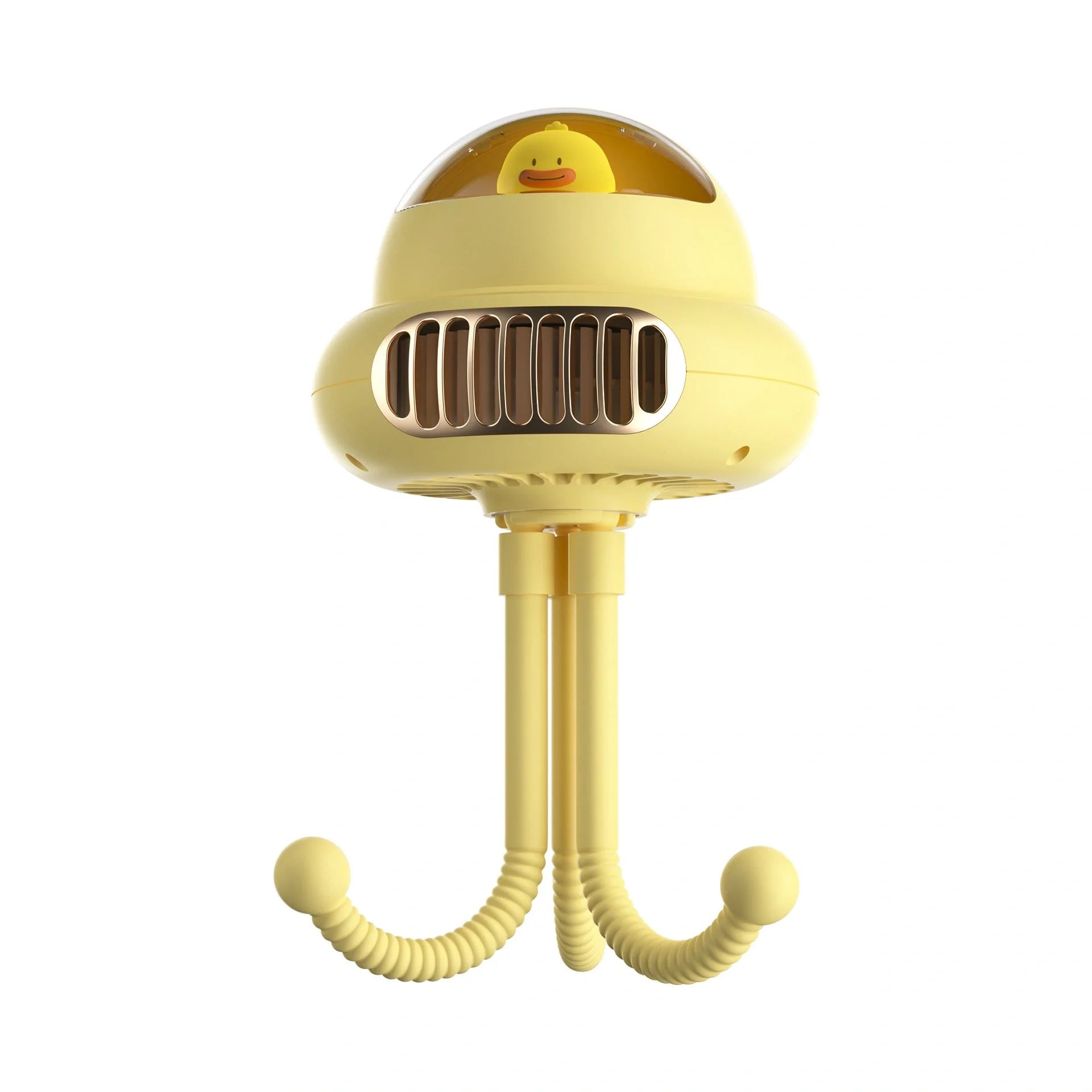 USB mini rechargeable bladeless fan for baby strollers with safety net cover