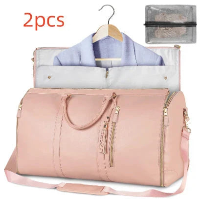 Versatile travel duffel bag for women with waterproof and foldable design, available in various color options