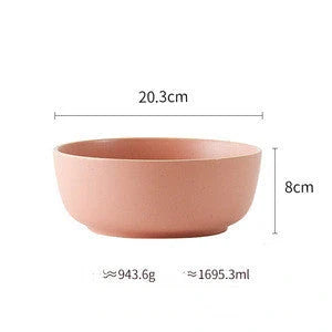 Pure Colour Matte Ceramic Plate Set with sesame point glaze in pink, grey, white, and blue