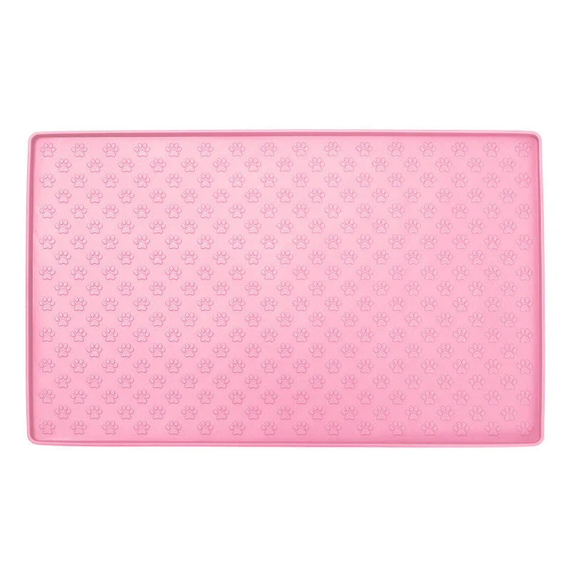 Waterproof and easy-to-clean silicone pet mat in various colours, designed for the comfort and convenience of dogs and cats in the UK.