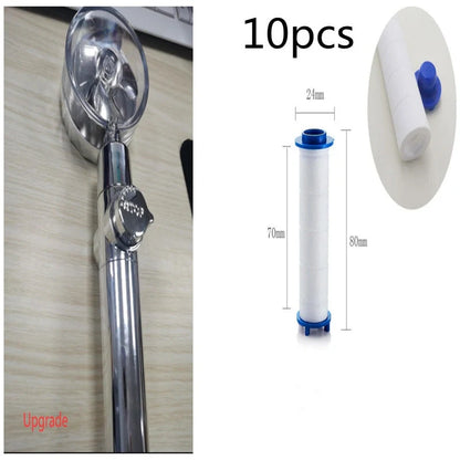 Turbo Propeller Shower Head in various colours with 360-degree fan extension