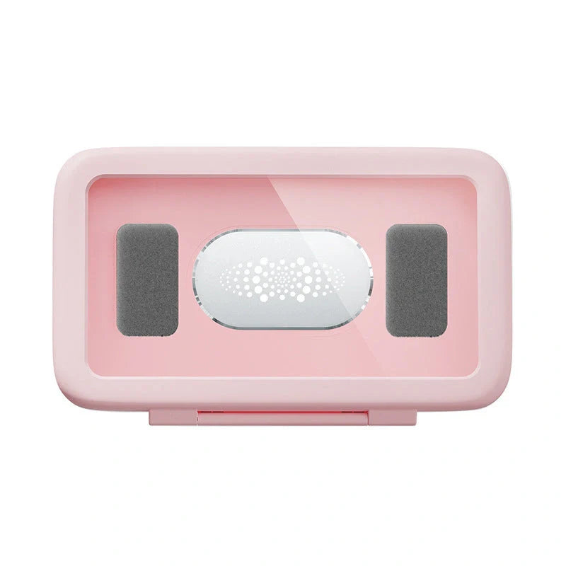 Waterproof shower phone holder with touch screen access and anti-fog window