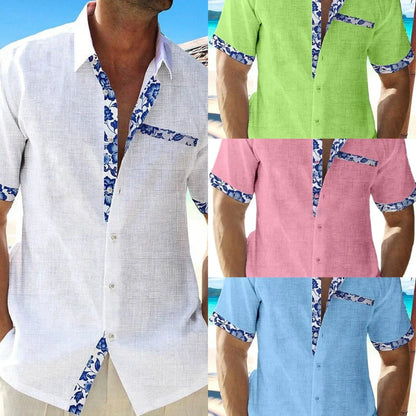 Stylish men's vacation shirts in various colors, made from breathable polyester fabric for a comfortable and fashionable seaside getaway.