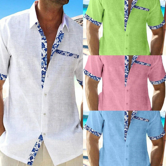 Stylish men's vacation shirts in various colors, made from breathable polyester fabric for a comfortable and fashionable seaside getaway.
