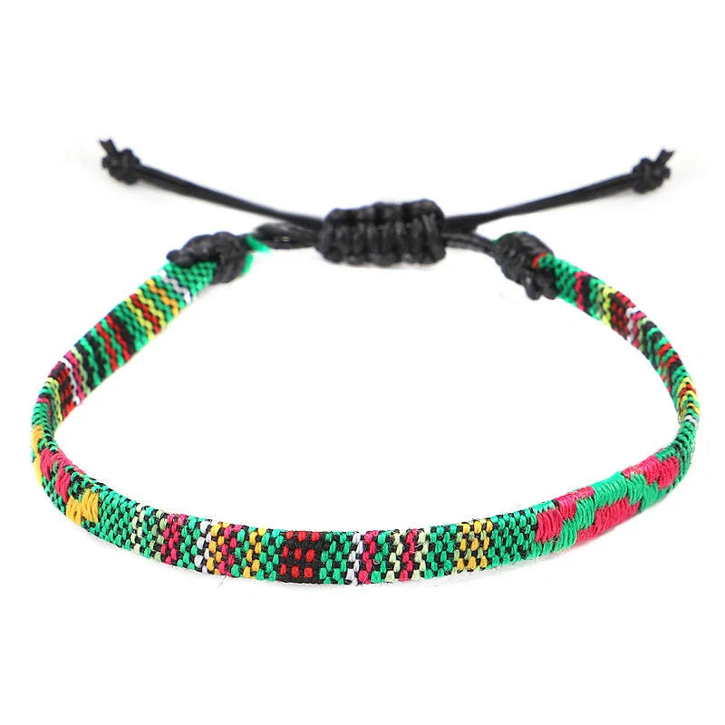 Hand Woven Rainbow Colour Anklet Bohemian Style