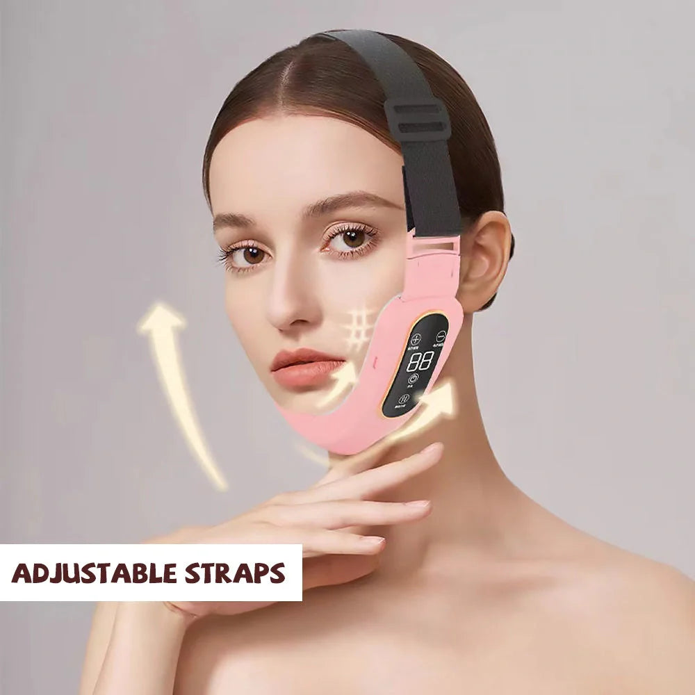 Microcurrent Face Massager with EMS and LED Photon Therapy for V Shape Slimming