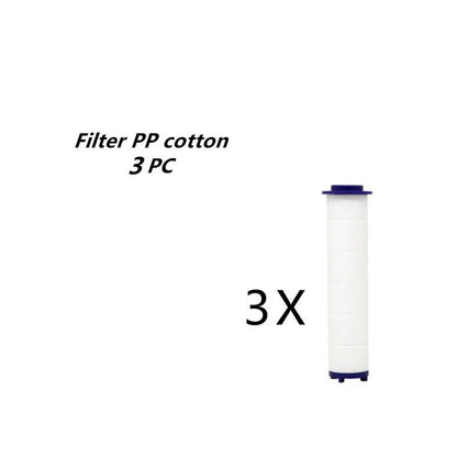 A high-pressure shower head with a stop button, cotton filter, and powerful water pressure for a luxurious bathing experience.