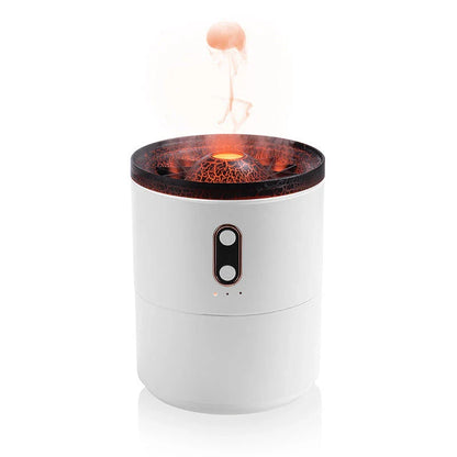 Portable essential oil diffuser with jellyfish-inspired night light for relaxing aromatherapy experience