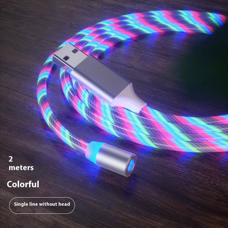 Durable magnetic charging cable with fast charging capability, compatible with multiple devices.