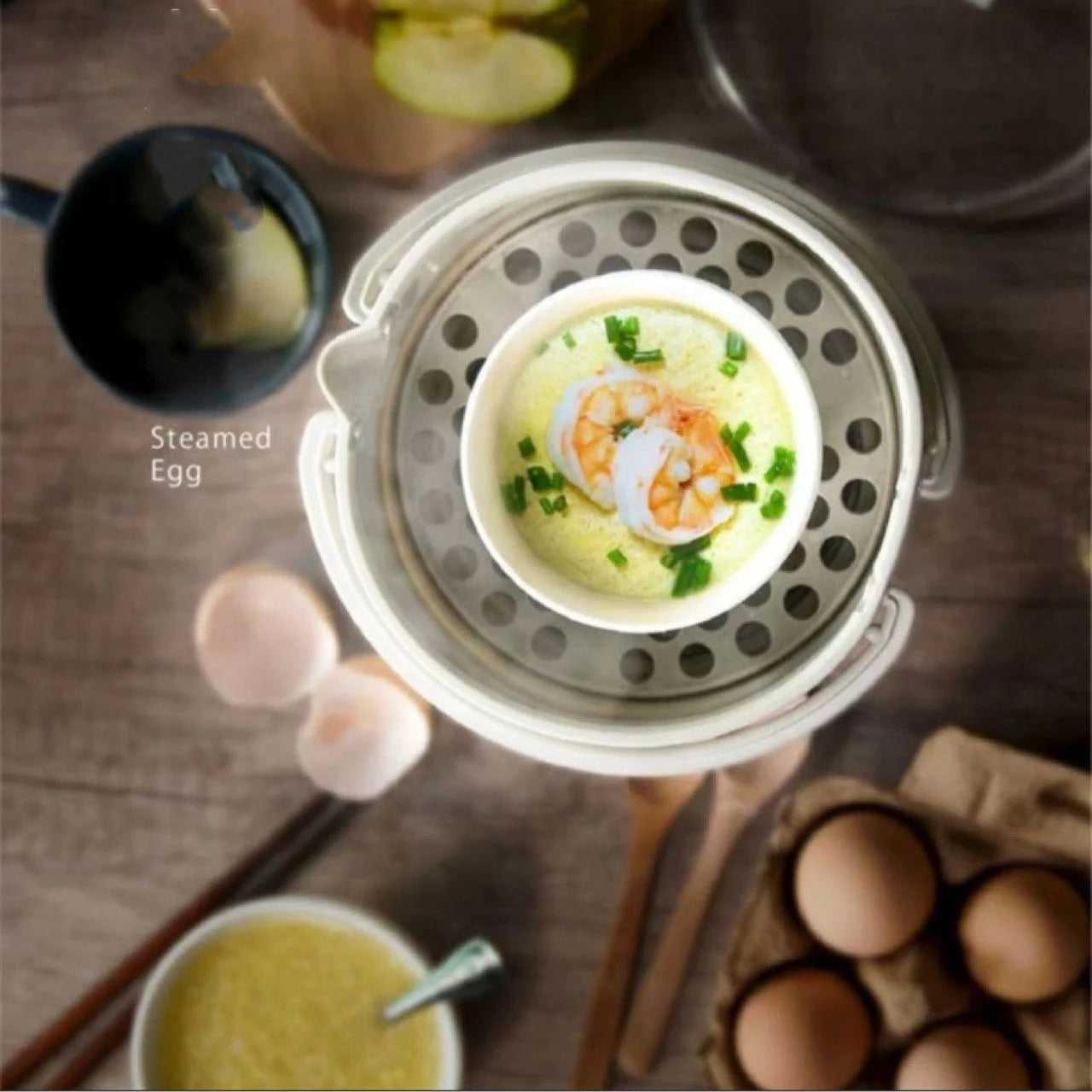 Portable folding electric cooker with food-grade silicone liner and stainless steel components
