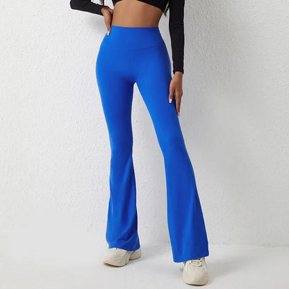 Premium high-rise slimming trousers with wide leg, crafted from Naked Sensation fabric for superior comfort and a flattering fit